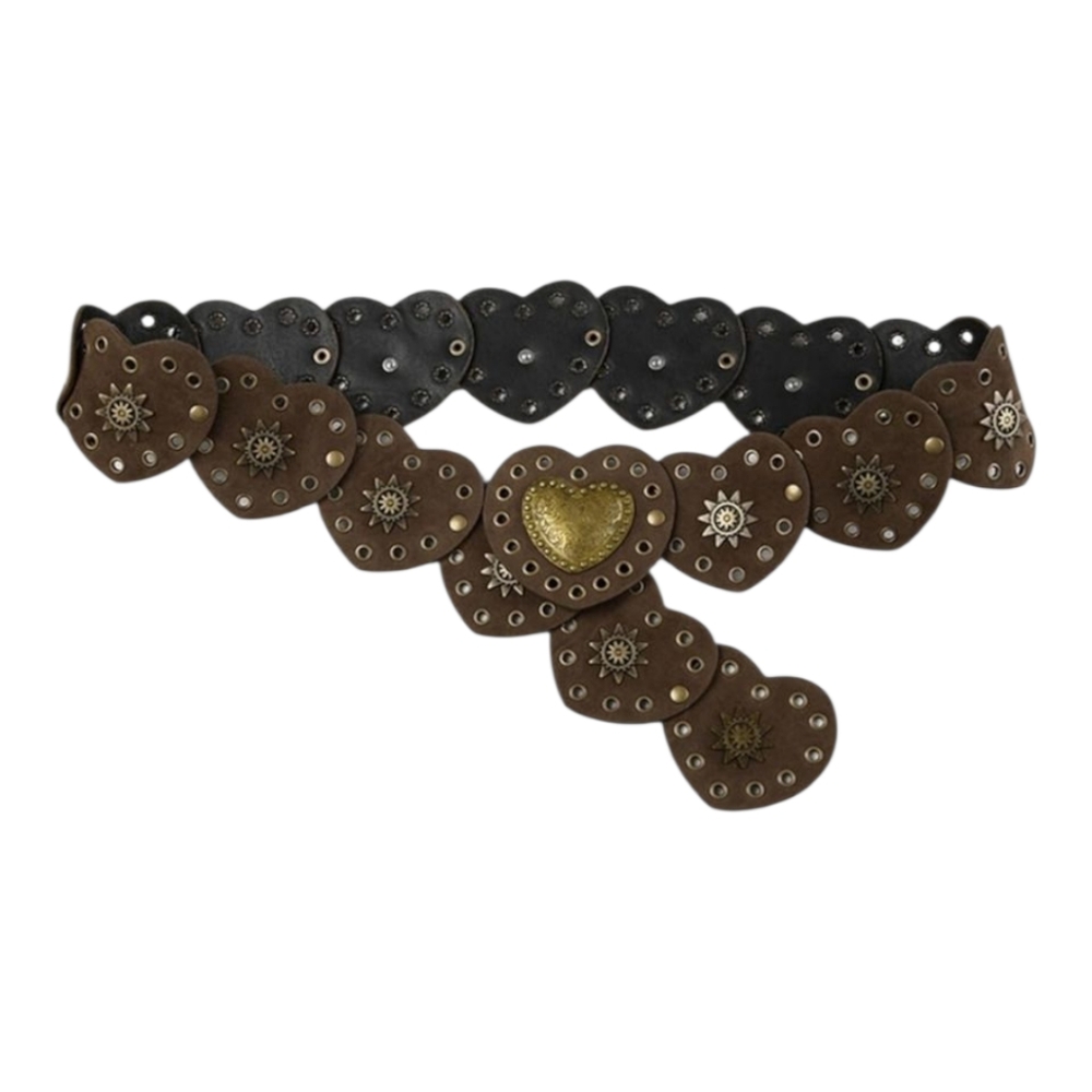 Amazon Brown and Black Woven Belt with Brass Accent